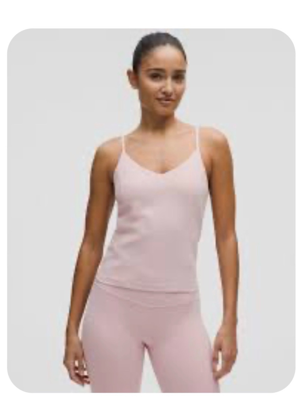 Lululemon Align Waist-Length Cami Tank *Light Support, C/D Cup in Pink Haze Nulu